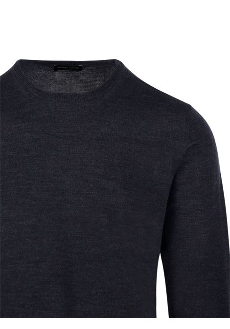crew-neck sweater man anthracite ROBERTO COLLINA | 253M01001M0121